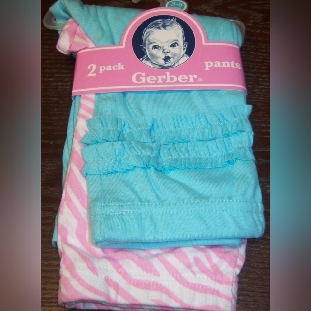 NEW Gerber pink and blue 2PC Pants Set. This Set comes with 2 pair of pants